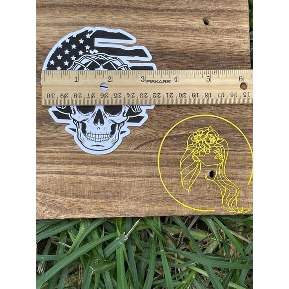 Patriotic Skeleton Skull Sticker Pack Of 3 - Picture 4 of 4